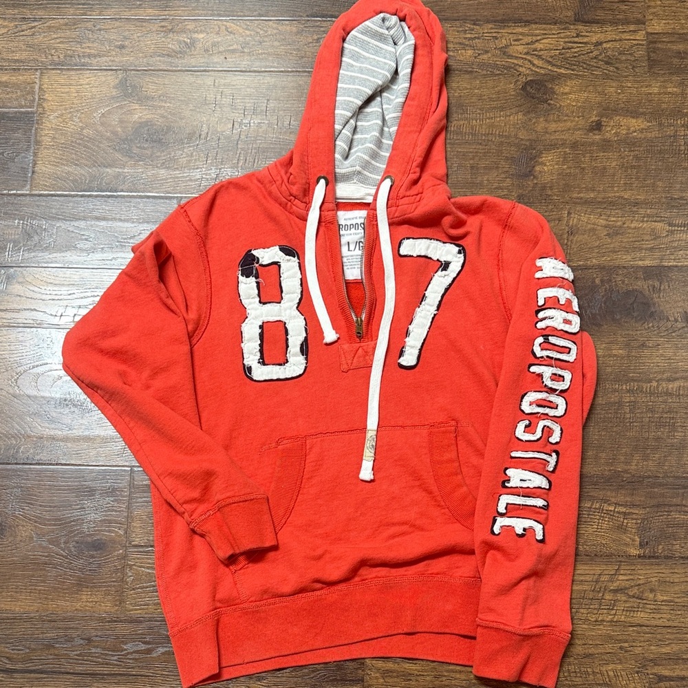 Aeropostale Vintage Y2K Red Men's Hoodie lg